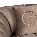 Дизайнерское кресло мягкое из серого велюра Serenity варинант исполнения - 2 | Loft Concept в Брянске