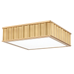 Потолочный светильник квадратный с гофрированным латунным абажуром Millennium варинант исполнения - 2 | Loft Concept в Брянске