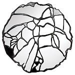 Зеркало кругле в декоративной раме чёрного цвета Black Ratio варинант исполнения - 1 | Loft Concept в Брянске