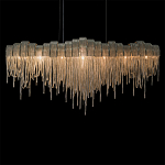 Люстра подвесная с металлическими дугами и длинными цепочками 115 см Atlantis Chain варинант исполнения - 16 | Loft Concept в Брянске