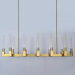 Люстра CANELLE Linear Chandelier 12 Modern Brass варинант исполнения - 2 | Loft Concept в Брянске