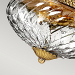 Потолочный светильник цвета латунь с прозрачным рифленым плафоном в форме чаши Hinkley варинант исполнения - 3 | Loft Concept в Брянске