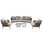 Диван садовый угловой Counter серый варинант исполнения - 3 | Loft Concept в Брянске