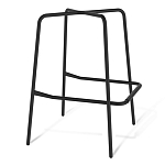 Барный стул со спинкой и подлокотниками на 4-х металлических ножках Douglas Rhombus Черный Велюр варинант исполнения - 5 | Loft Concept в Брянске