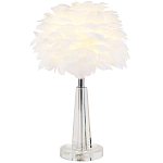 Настольная лампа с перьями Plumage White Table Lamp варинант исполнения - 1 | Loft Concept в Брянске