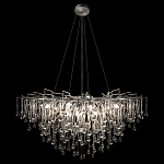 Люстра подвесная с прозрачными стеклянными подвесками в форме капель Диаметр 100 см Droplet Chandelier варинант исполнения - 13 | Loft Concept в Брянске