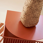 Оранжевый приставной стол из металла Lattice варинант исполнения - 6 | Loft Concept в Брянске