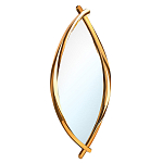 Зеркало овальное в деревянной золотистой раме Oval Gold Lines варинант исполнения - 1 | Loft Concept в Брянске