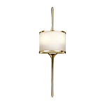 Бра вертикальное с белым полукруглым плафоном и длинным стержнем S Kichler варинант исполнения - 7 | Loft Concept в Брянске