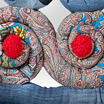 Кукла из одежды и павлопосадских платков Rusalka Blue Jeans варинант исполнения - 3 | Loft Concept в Брянске