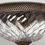 Потолочный светильник с чашеобразным плафоном из толстого волнообразного стекла и широким узорчатым основанием Hinkley варинант исполнения - 3 | Loft Concept в Брянске