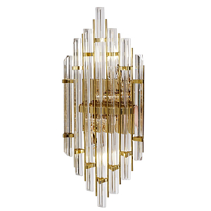Бра стеклянное с золотым каркасом Luxxu Modern