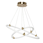 Люстра подвесная с двумя пересекающимися белыми светодиоидными кольцами Luke Lampco Tracer Lamp варинант исполнения - 2 | Loft Concept в Брянске