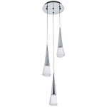 Подвесной светильник капли Acrylic Droplet Trio Chrome Hanging Lamp варинант исполнения - 2 | Loft Concept в Брянске