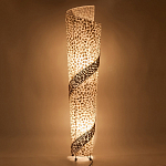 Торшер из перламутра на металлическом каркасе Indonesian Spiral 2 варинант исполнения - 4 | Loft Concept в Брянске