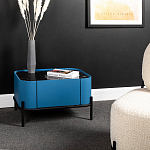 Тумба прикроватная чёрно-голубая с  ящиком Blue Cabinet варинант исполнения - 5 | Loft Concept в Брянске