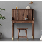 Туалетный стол деревянный с ящиком и зеркалом Moon Walnut Furniture варинант исполнения - 3 | Loft Concept в Брянске