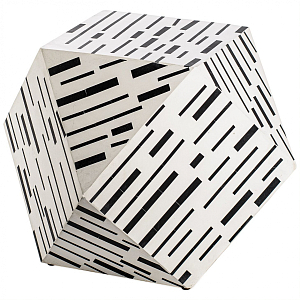 Табурет Black&white Indian Bone Inlay stool