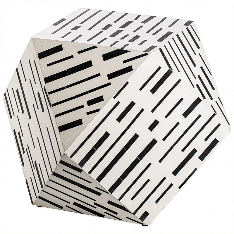 Табурет Black&white Indian Bone Inlay stool Черно-белый Табурет Black&white Indian Bone Inlay stool Черно-белый в Брянске | Loft Concept