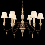 Люстра на металлическом основании с 6-ю белыми тканевыми абажурами Terrain варинант исполнения - 6 | Loft Concept в Брянске