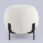Пуф в ткани букле молочного цвета Pikelet варинант исполнения - 2 | Loft Concept в Брянске