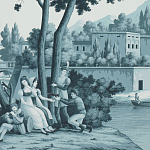 Обои ручная роспись Views of Italy Mare Verde варинант исполнения - 1 | Loft Concept в Брянске