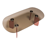 Обеденный стол со стеклянной столешницей и розовыми ножками с тканевой обивкой Wrigley варинант исполнения - 1 | Loft Concept в Брянске