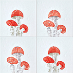 Плитка с узором Мухомор варинант исполнения - 1 | Loft Concept в Брянске