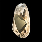 Бра овальное из стекла с золотым элементом Flow Texture  варинант исполнения - 7 | Loft Concept в Брянске