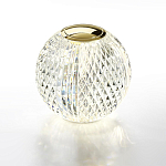 Настольная лампа с прозрачным шарообразным плафоном на цилиндрической подставке Crystal Globule варинант исполнения - 4 | Loft Concept в Брянске