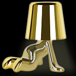 Настольная лампа фигурная цвета золото с гладким абажуром Высота 17 см Sophia варинант исполнения - 3 | Loft Concept в Брянске