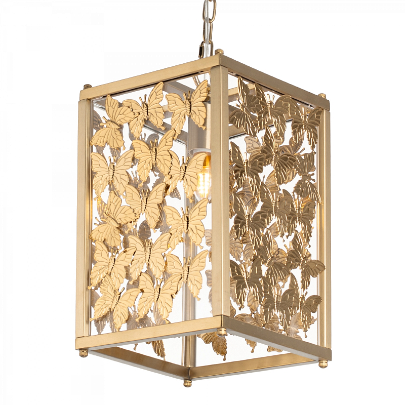 Tommy Mitchell Butterfly Pendant Light Латунь Прозрачное Стекло в Брянске | Loft Concept 