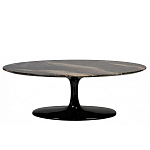 Стол журнальный овальный с столешницей из искусственного мрамора Alonso Gloss варинант исполнения - 1 | Loft Concept в Брянске