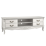 ТВ-тумба белая из массива бука с 4-мя ящиками и 2-мя полками White Provence варинант исполнения - 1 | Loft Concept в Брянске