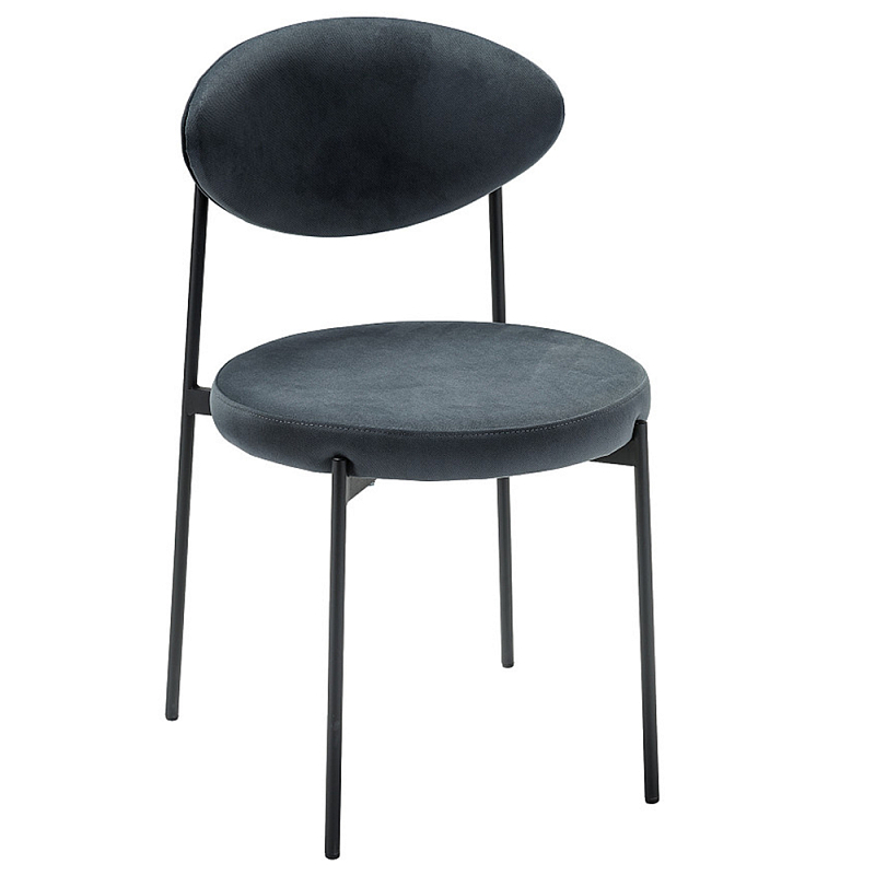 Стул металлический с мягкой спинкой и сиденьем из велюра Alfie Chair Мульти в Брянске | Loft Concept 