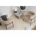 Кресло полукруглое мягкое с буклированной обивкой Armchair with Boucle Upholstery варинант исполнения - 5 | Loft Concept в Брянске