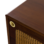 ТВ-тумба из ореха с плетеным декором Eland Wooden Wicker TV Stand варинант исполнения - 6 | Loft Concept в Брянске