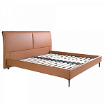 Кровать двуспальная коричневая из экокожи Modern Look варинант исполнения - 2 | Loft Concept в Брянске