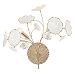 Бра с белыми лепестками из керамики и прозрачными хрустальными цветками Wintery flovers варинант исполнения - 1 | Loft Concept в Брянске