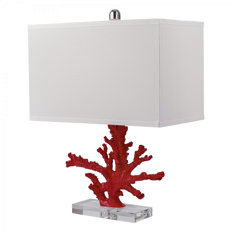 Настольная лампа Red Coral Красный (Red) Белый Настольная лампа Red Coral Красный (Red) Белый в Брянске | Loft Concept