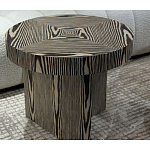 Столик журнальный круглый с полосатым узором Zebroids варинант исполнения - 4 | Loft Concept в Брянске