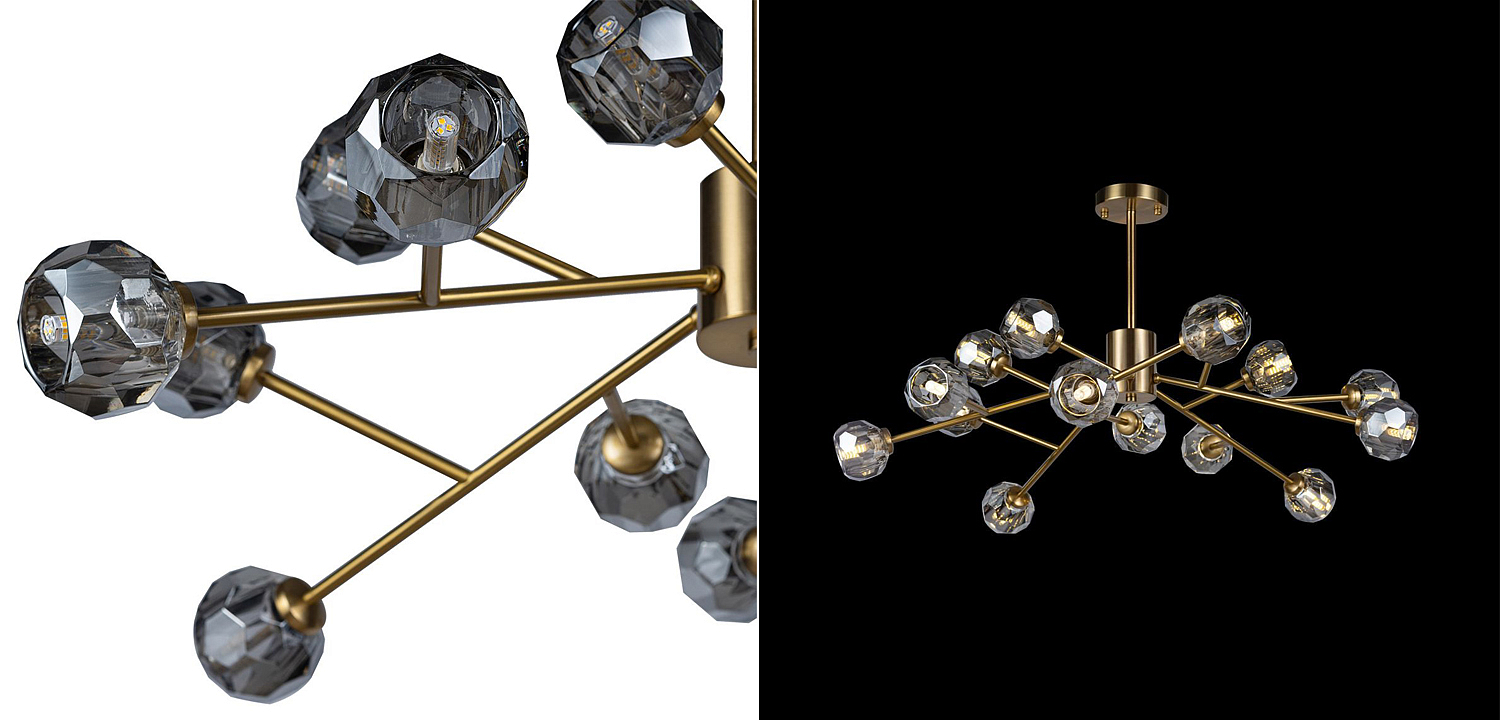 Люстра RH Boule De Cristal smoky 15 Люстра RH Boule De Cristal smoky 15 - Loft-Concept в Брянске