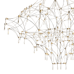 Люстра с тонким металлическим каркасом цвета хром Quasar варинант исполнения - 3 | Loft Concept в Брянске