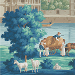 Обои ручная роспись Monuments of Paris Jacquemart on scenic paper варинант исполнения - 2 | Loft Concept в Брянске