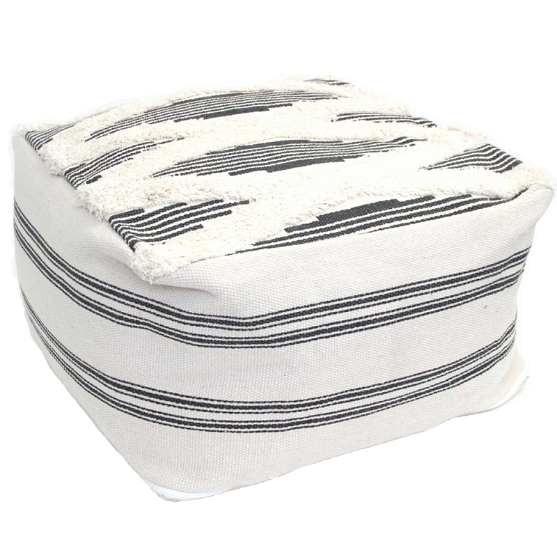 Пуф Black and White Stripe Черный Белый Пуф Black and White Stripe Черный Белый в Брянске | Loft Concept