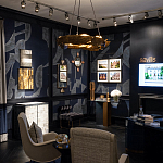 Обои ручная роспись в стиле Арт-деко Symphony Colourway SC-104 on Kyanite silk dupion варинант исполнения - 2 | Loft Concept в Брянске