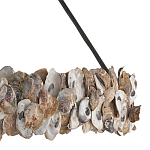 Люстра круглая с абажуром из устричных раковин Sea Ravens варинант исполнения - 1 | Loft Concept в Брянске