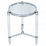Приставной столик со стеклянной столешницей Deimos варинант исполнения - 1 | Loft Concept в Брянске