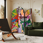 Ширма цветочный принт Colored Partition варинант исполнения - 3 | Loft Concept в Брянске