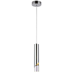 Подвесной светильник Metal Acrylic Tube Chrome Hanging Lamp варинант исполнения - 2 | Loft Concept в Брянске
